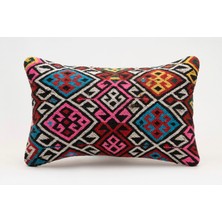 Kilim Wholesale El Yapımı Kilimden Yapılmış Vintage Kırlent Kılıfı, Yün, 30X50 cm