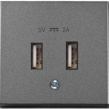 Viko Novella Füme USB Şarj Prizi Kapak