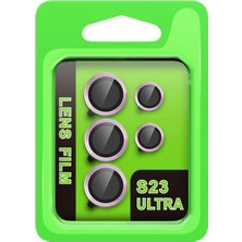 DS LLC OMR02 Samsung Galaxy S23 Ultra Raze Metal Kamera Lens - Lila