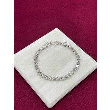 Calista Aksesuar Yaprak Şekilli Parlak Silver Bileklik