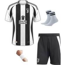 Andream Juventus  Kenan Yıldız Futbol Çocuk FORMASI2024/2025 Sezon 4'lü Set Çorap + Bileklik Hediyeli