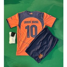 Andream Barcelona Lamin Yamal Yeni Sezon 2025/26 Sezon Çocuk Forması 3'lü Set(Turuncu)