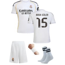Andream Real Madri'd Arda G'uler 2026 Yeni Sezon Futbol Çocuk Forması 4'lüset Çorap +Bileklik Hediyeli