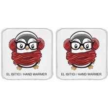 Iki Adet Atkili Penguen Cep Sobasi,el Isitici,sicak Su Torbasi Pvc 10X9,5CM