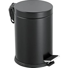 Vinoks Eko Serisi 3 Litre Hacimli Paslanmaz Banyo-Mutfak Pedallı Çöp Kovası Siyah