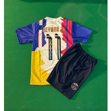 Andream Neymar Tüm Klüpler Futbol Takımı Özel Tasarım Futbol Çocuk Forması 2'li Set Forma+Short