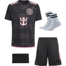 Andream Inter Miami Messi Futbol Çocuk Forması 4'lü Set  Çorap+Bileklik Hediyeli