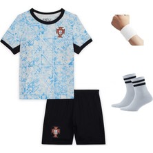 Andream Portekiz Kamujlaf Desenli Ronaldo Milli Takımın Forması 7 Numara 4'lü Set Çorap+Bileklik Hediyeli