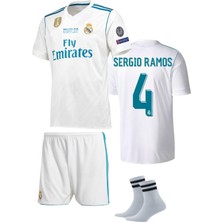 Andream 2017 Kiev Sergio Ramos Real Madri'd Futbol Çocuk Forması 3'lü Set Çorap Hediyeli