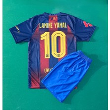 Andream Barcelon'a 2025/26 Yeni Sezon Lamine Yamal 10 Numara Futbol Çocuk Forması 2'li Set Forma + Short
