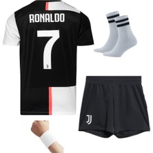 Andream Ronald0 7 Numara 2019/2020 Sezon Iç Saha Juventus Futbol Çocuk Forması 4'lü Set