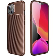Zore iPhone 13 Kılıf Vlmt Negro Silikon Kapak-Kahverengi