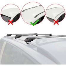 Acpar Vw Golf Alltrack Mk7 2017-2019 Arası ile Uyumlu Ace-1 Ara Atkı Tavan Barı Gri 3 Adet