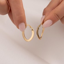 Hakan Mücevherat Halka Küpe 14 Ayar Altın