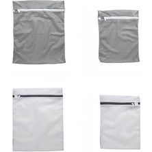 Woolite Yeni ve Gelişmiş-Çamaşır-Setleri ile Dezenfekte Edilebilir, Weiß Und Grau, 4pc Wash Bag Set