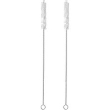 2'li Paslanmaz Çelik Pipet ve Boru Temizleme Fırçası - Şişe, Pipet, Hortum, Tüp Temizleyici