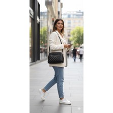 Zerva Queen Fermuar Detaylı Çift Gözlü Kapitone Kadın Çanta