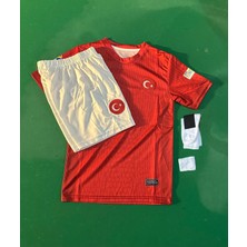 Andream Türkiye Milli Takım Isimsiz 2025 Sezon Futbol Çocuk Forması 4'lü Çorap+Bileklik Hediyeli