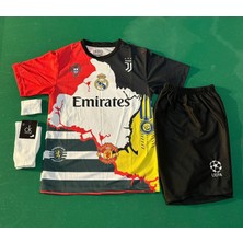 Andream Özel Tasarım Ronaldo Tüm Takımların Ortak Tasarlanmış Futbol Çocuk Forması 4'lü Set