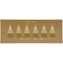 Meri Meri - Ivory Mini Tree Candles - Krem Mini Ağaç Mumlar (6'lı)