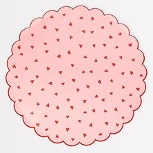 Meri Meri - Kalpli Tabaklar - L - 8 Adet