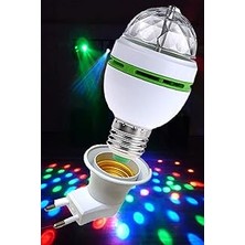 Mobee Renkli Disko Ampulü Lambası E27 Duy LED Ampul Dönen Disco Topu