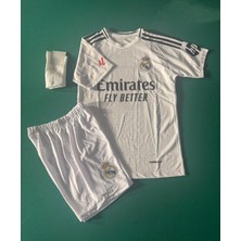 Andream Real Madri'd Bellingham 2025 Sezon Futbol Çocuk Forması 3'lü Set Çorap Hediyeli