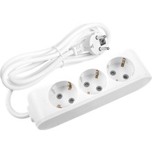 Viko Grup Priz Üçlü Topraklı Çocuk Korumalı 1 mt Kablolu