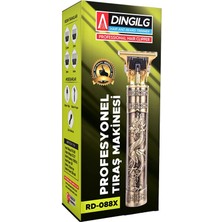 T Biçak Baskili Plasti̇k Gövde Ense Çi̇zi̇m - Saç Sakal Kesme Traş Maki̇nesi̇ USB Şarjli RD-088X (538