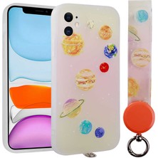 Zore Apple iPhone 11 Kılıf Desenli El Askılı Ipli Vlmt Arte Silikon Kapak-No5