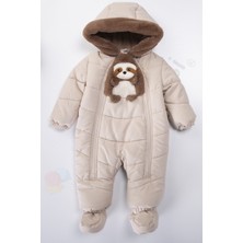 Bebek Vadisi Panda Içi Peluş Patikli Kar Kapüşonlu Kışlık Kız Erkek Bebek Astronot Tulum Kozmonot Mont Çocuk
