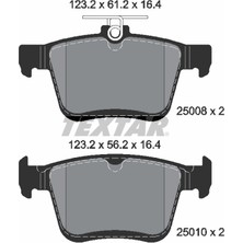 Textar 2500801 Arka Balata Vw Golf Vıı 2014 > Touran T-Roc 2018 > Audı A3 2014 >2020 Q2 2016 > Tt 2018 > Seat Ateca 2016 > Leon 2014-2020 Skoda Super B 2015 > Karoq 2016 > 8V0698451-5Q0698451C-3Q06984