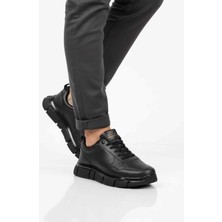 Walkway Siyah Bağcıklı Hafif Esnek Erkek Sneaker BST-2016 M