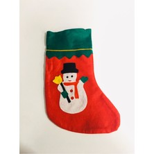 Empressco Yılbaşı Keçe Kardan Adam Çorabı, Beyaz, Şık ve Sıcak Dekoratif Hediye