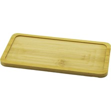Timion Dikdörtgen  Ahşap Bambu Yağdanlık Altlık  Mini Tepsi   20X10X0.8CM (5148)