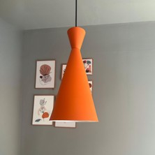 Bamyum Ince Turuncu Metal Avize Mutfak Salon Cafe Ofis Masaüstü Hediye Tekli Sarkıt Lamba Aydınlatma