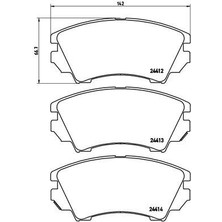 Brembo P59055 Ön Balata Opel Astra J 12 >14 > Insıgnıa 08 >11 > Zafıra 11 > Saab 9.5 10 >17 Jant GDB1783 1605434-95520061-1605317-1680880480