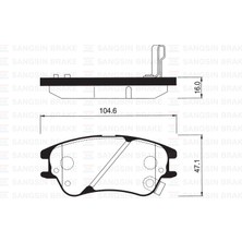 SANGSIN Sangsın SP1149 Ön Balata Atos 1.0 I 01 > Abs Lı Atos Prıme 1.0 I 01 > Atos Prıme 1.1 03 > GDB3377 5810102A10-5810105A10-WVA24277