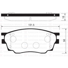 SANGSIN Sangsın SP2027 x Ön Balata Mazda 6 1.8 02 >1.8mzr 2.0mzr 2.2 Mzr 2.5mzr 07 > 09 > GDB3309 GJYC3328Z-GJYC3323ZC-WVA24246