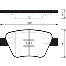 SANGSIN Sangsın SP2314 Arka Balata Caddy-Golf6-Jetta-A3-Octavıa-Superb 10 > 5K0698451-5K0698451A-2K5698451