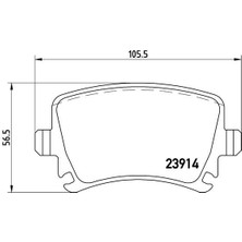 Brembo P85095 Arka Balata Passat-Cc-Caddy-Golf5-Golf6-Jetta-A3-A6-Leon-Octavıa-Superb 04 > 3C0698451D-1K0698451G-4F0698451D