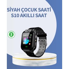 Butik S10 Siyah Akıllı Çocuk Saati Anlık Konum Takibi ve Rota Geçmişi