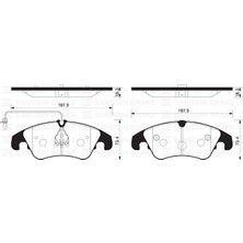 SANGSIN Sangsın SP2145 Ön Balata Fişli Audı A4-A5-A6-A7-Q5 2008 > 8K0698151D-8R0698151-4G0698151D
