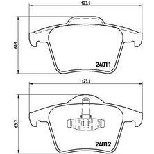 Brembo P86019 Arka Balata Volvo XC90 2.5t 02 > D5 02 > T6 02 >d5 V8 05 > D5 09 > 3.2 06 > D5 09 > 274330-274512-30793093-274528