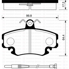 SANGSIN Sangsın SP1243 Ön Balata Fişli Renault R9-R19-R21-CLIO I-Iı-Megane I-Twıngo-Logan-Sandero-Solenza 7711130071-7701204833-WVA21404