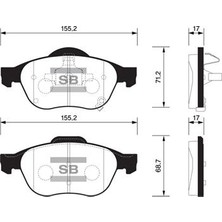 SANGSIN Sangsın SP1574 x Ön Balata Avensıs 1.8 Vvtı- 2.0 Vvtı 01-03 15 Lik 0446505090-0446505080-WVA23996