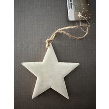 Empressco Bej Ahşap Yıldız Yılbaşı Süsü, Şık ve Doğal Dekorasyon Malzemesi