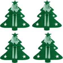 Empressco Çok Renkli Keçe Çam Ağacı Süsü Takımı, 4 Adet, Yeşil, Yılbaşı ve Yeniyıl Dekoru