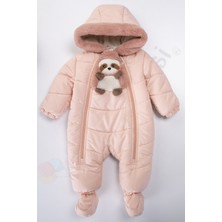 Bebek Vadisi Panda Içi Peluş Patikli Kar Kapüşonlu Kışlık Kız Erkek Bebek Astronot Tulum Kozmonot Mont Çocuk