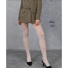 Intive Lingerie Denise Ribbon Kurdele Desenli File Modern Dantel Görünümlü Külotlu Çorap